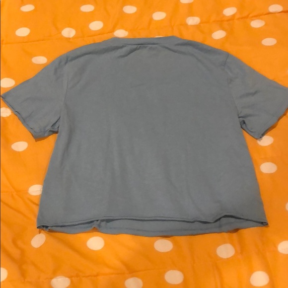 Light Blue Cropped baby Tee, size XS - Picture 2 of 2